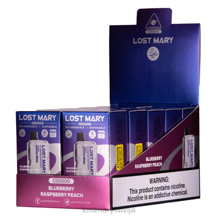 T0VH19 - Lost Mary Vape Flavors - zaudēja Mary os5000 spīdumu melleņu aveņu persiks